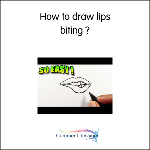How to draw lips biting How to draw